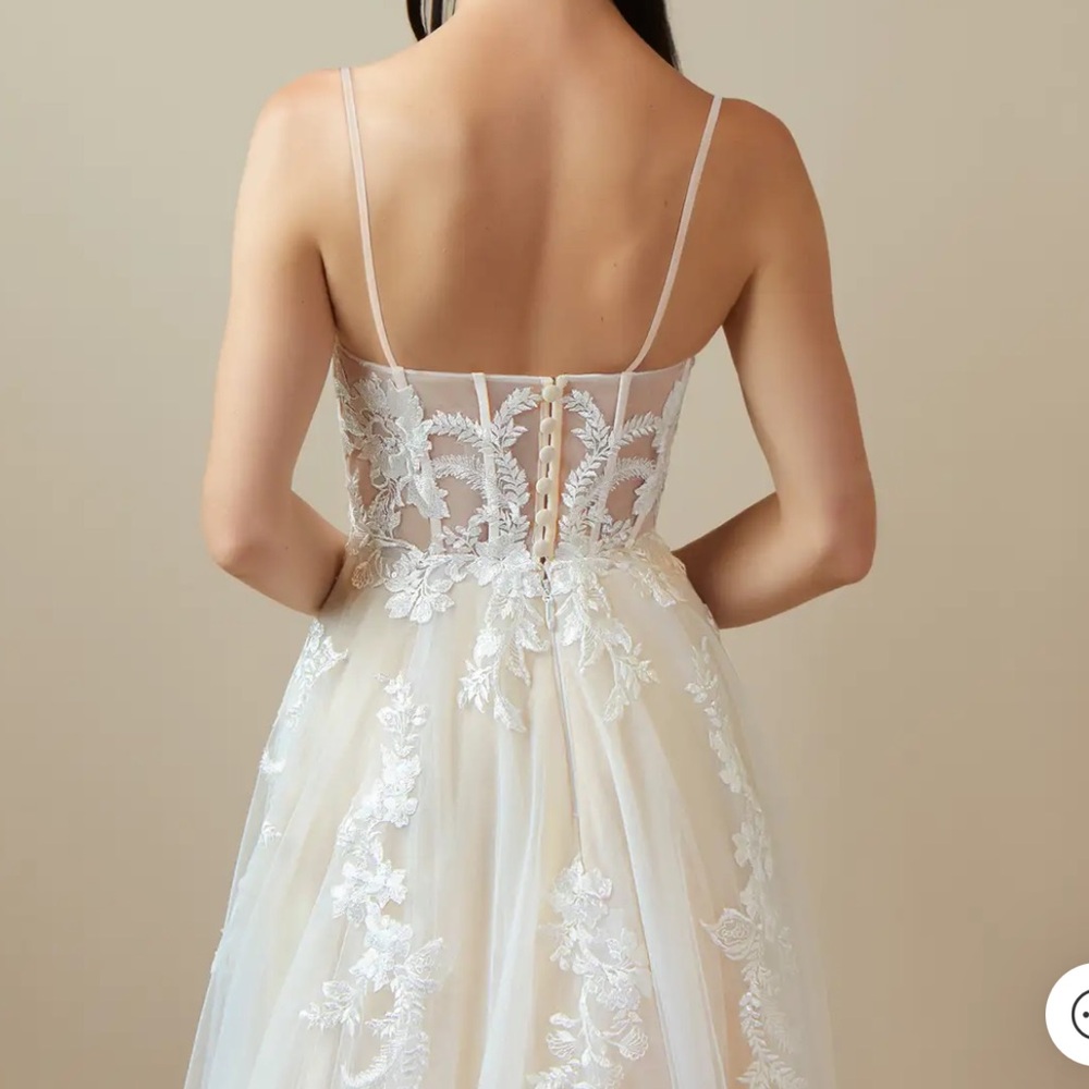 NWT Azazie Aurorie Wedding Dress, Sweetheart Corset Tulle Lace A-Line, Size 4 - Picture 6 of 9